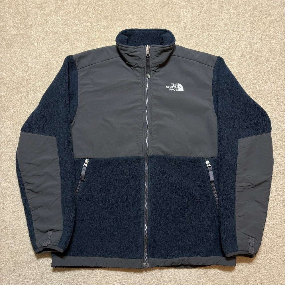 The North Face Denali Fleece Jacket Boys XL Blue Gray Polartec Full Zip Outdoor